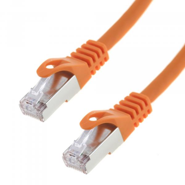 Patchkabel Cat. 7 / S/FTP PIMF / 1,0 m / orange